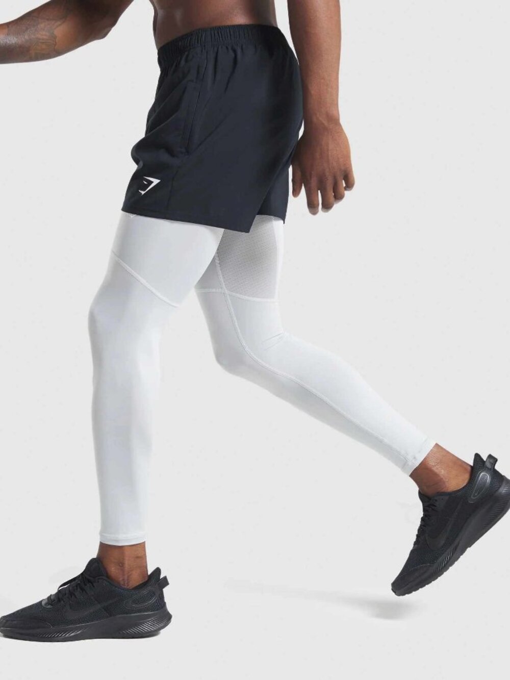 Men's Gymshark Element Baselayer Leggings Light Grey size M